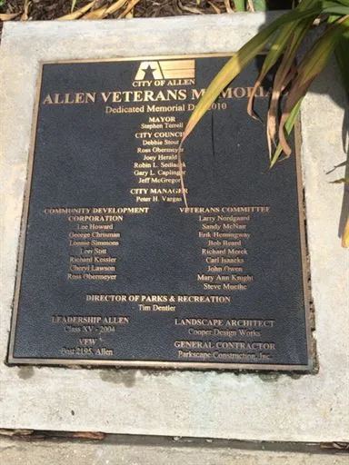 ALLEN VETERANS MEMORIAL