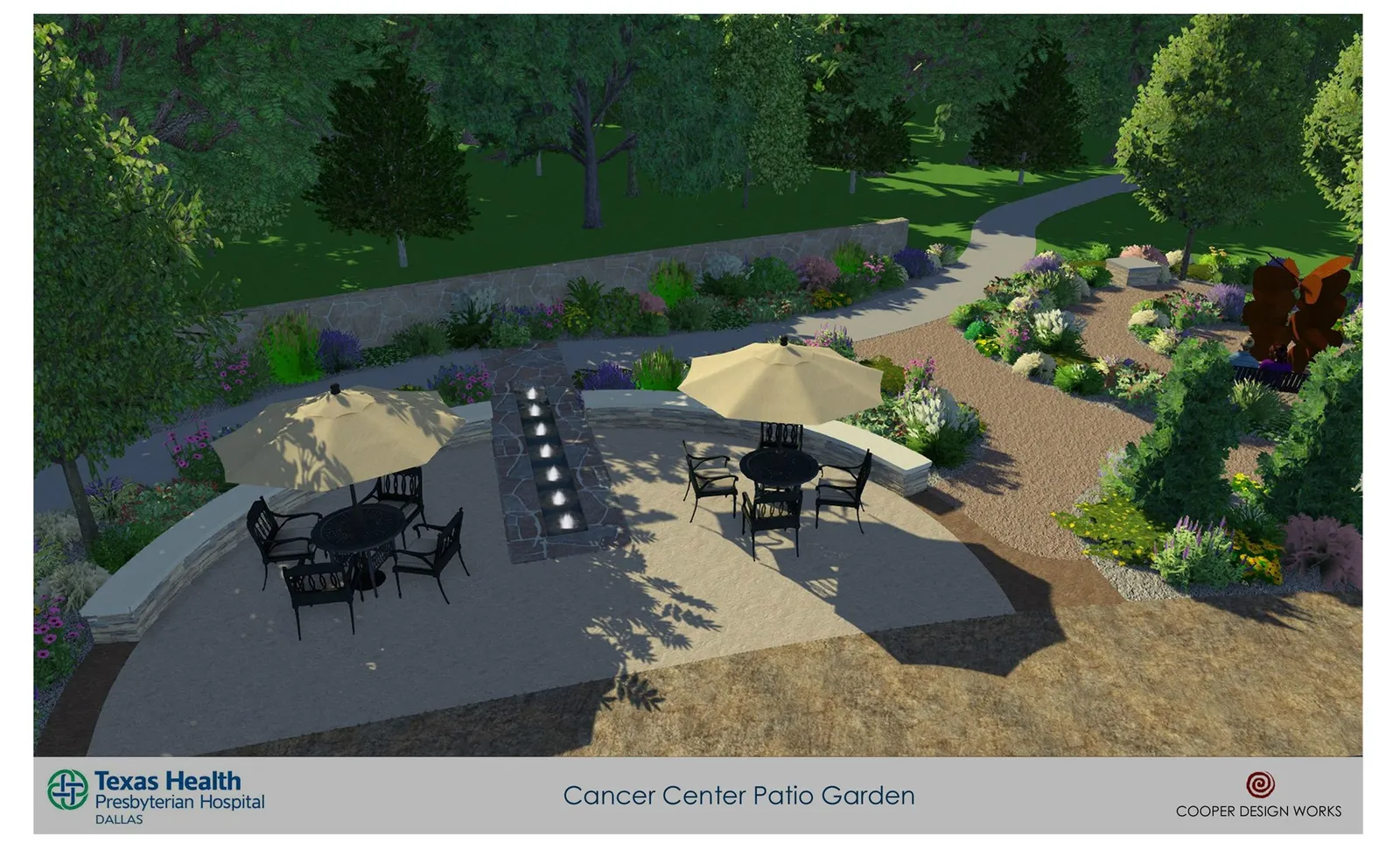 TEXAS HEALTH CANCER CENTER PATIO AND BUTTERFLY GARDEN